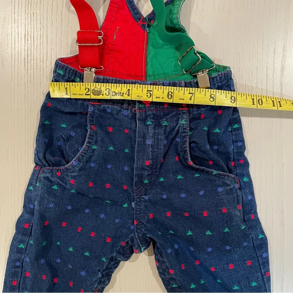 Vintage 90s OshKosh Vestbak Baby Overalls Denim Suspender Pants 6–9M Made in USA
